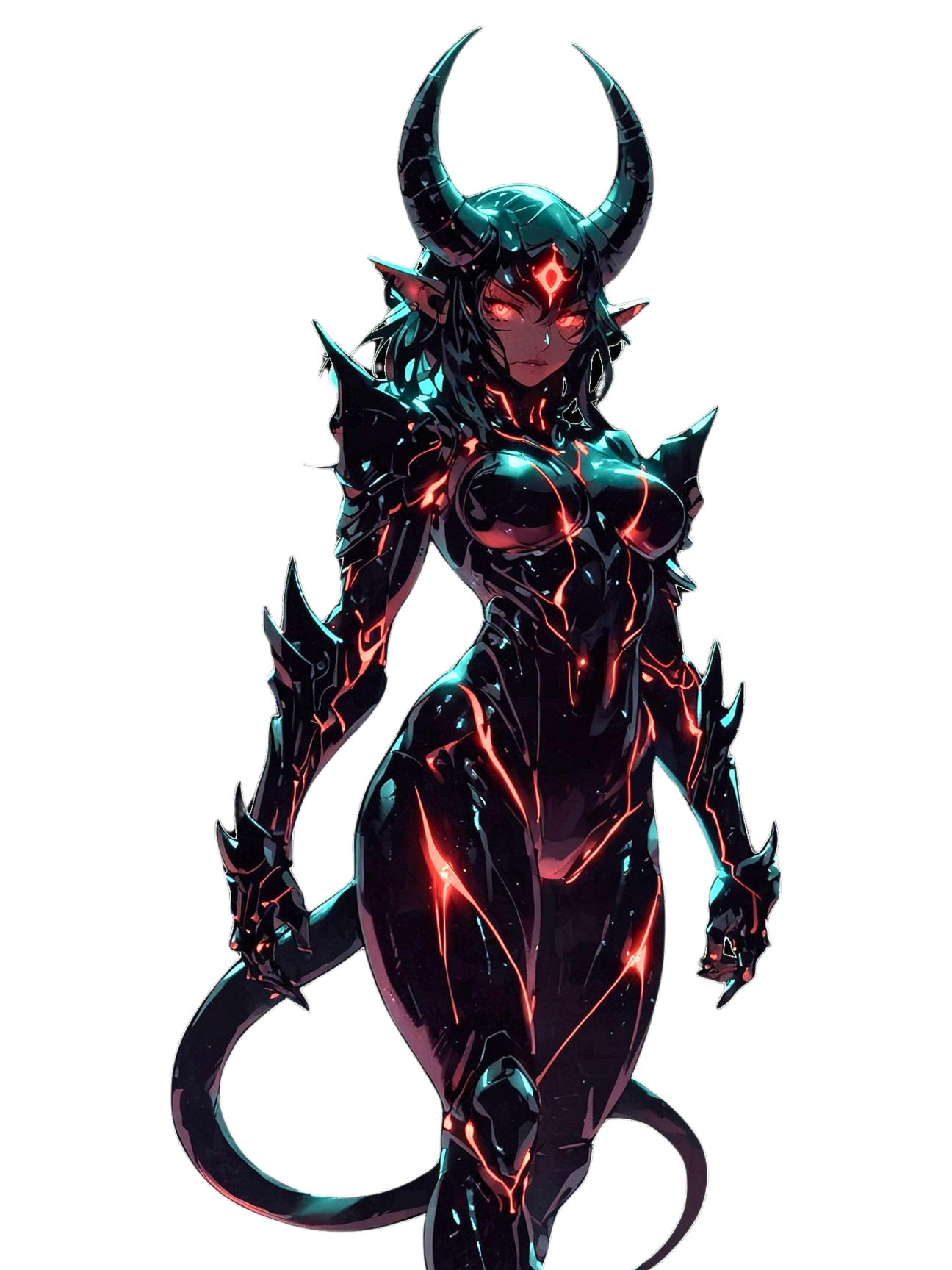 Dark Cyberpunk Symbiotic Bio-Armored Art — 16×20 Enhanced Matte | M Digital Artz™ - M. Digital Artz