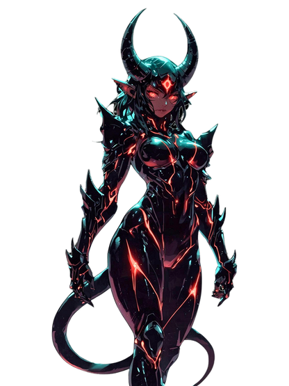 Dark Cyberpunk Symbiotic Bio-Armored Art — 16×20 Enhanced Matte | M Digital Artz™ - M. Digital Artz