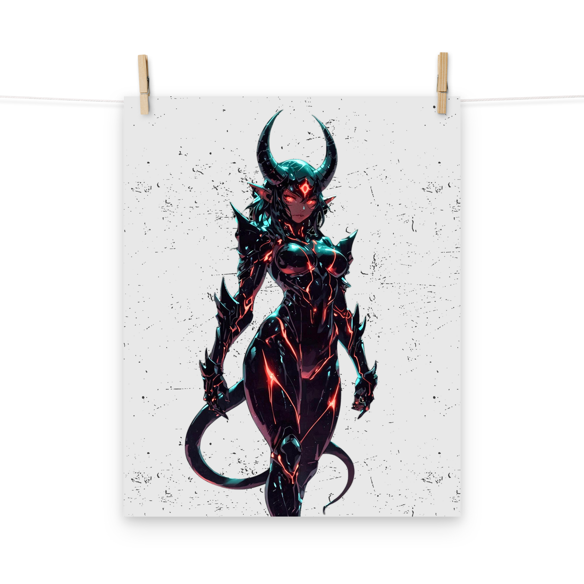 Dark Cyberpunk Symbiotic Bio-Armored Art — 16×20 Enhanced Matte | M Digital Artz™ PPV