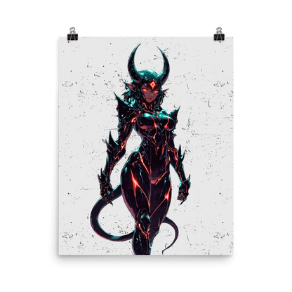 Dark Cyberpunk Symbiotic Bio-Armored Art — 16×20 Enhanced Matte | M Digital Artz™ PPV