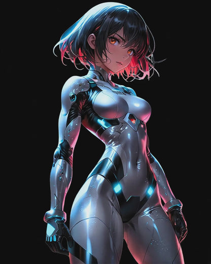 Bio-Armor Cyberpunk Anime Poster — 16×20 Enhanced Matte